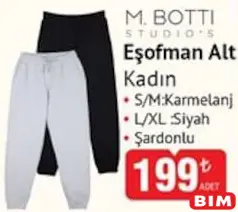 M.BOTTİ STUDİO'S KADIN EŞOFMAN ALT M.BOTTİ STUDİO'S KADIN EŞOFMAN ALT